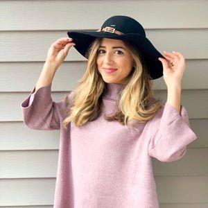 🌟 Host Pick🌟Faux Snakeskin Banded Wool Felt Hat